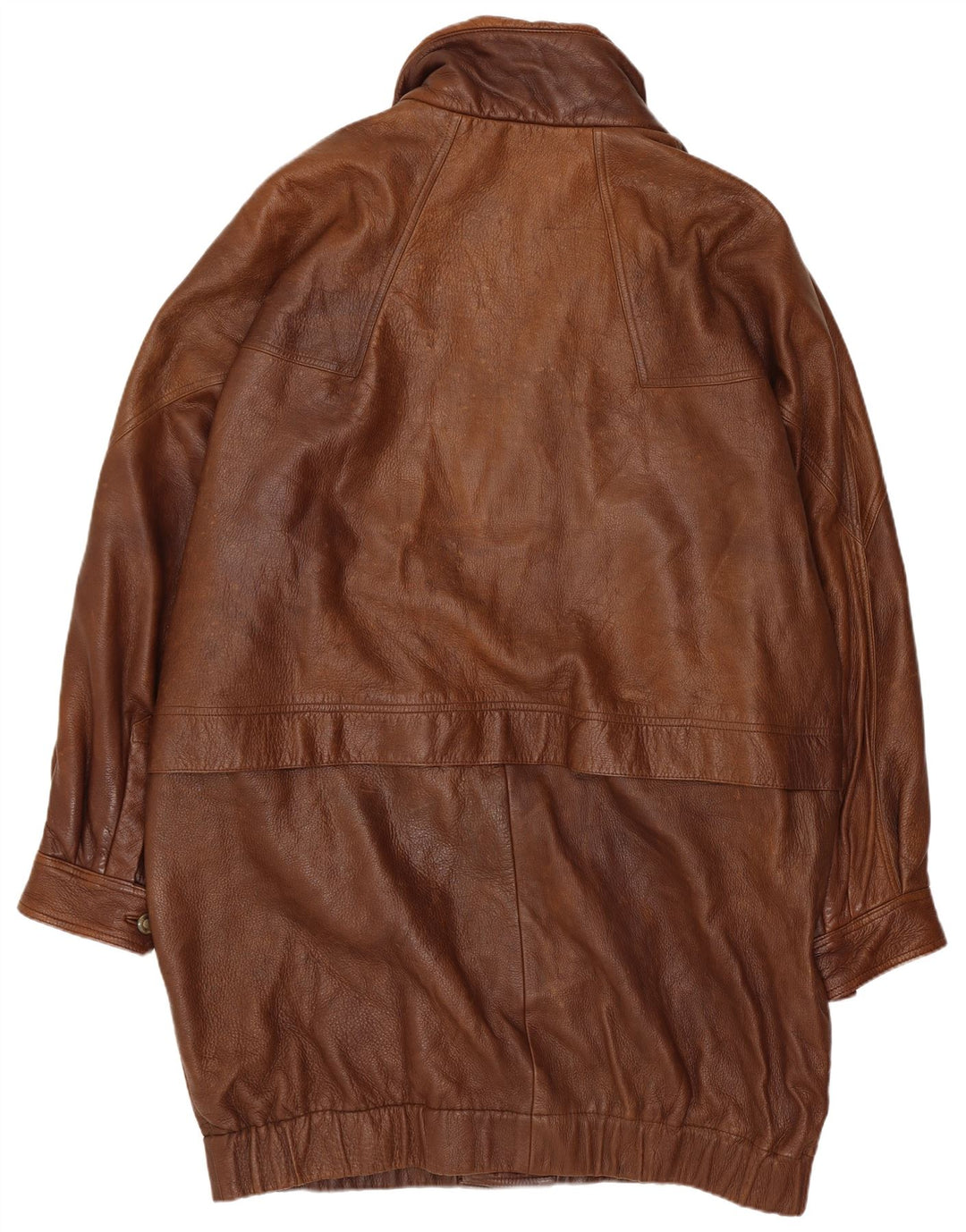 Etienne Aigner muški široki kožni kaput UK 40 veliki smeđi kožni