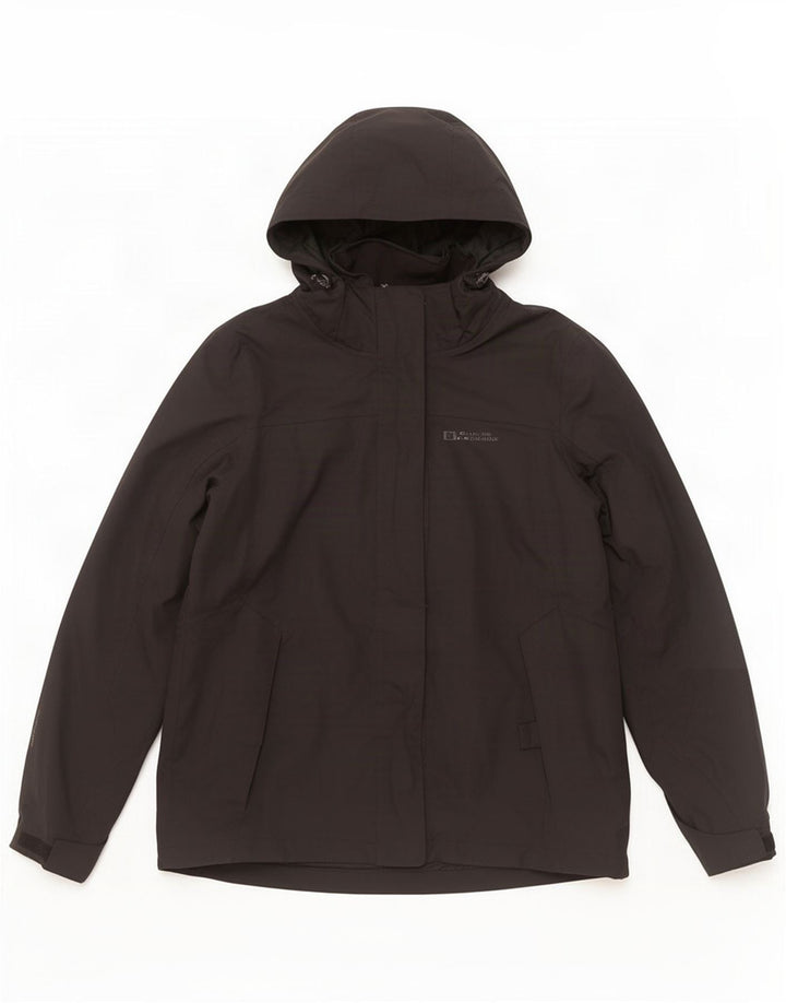 Mountain Warehouse Ženska kišna jakna s kapuljačom UK 12 Srednji crni poliester