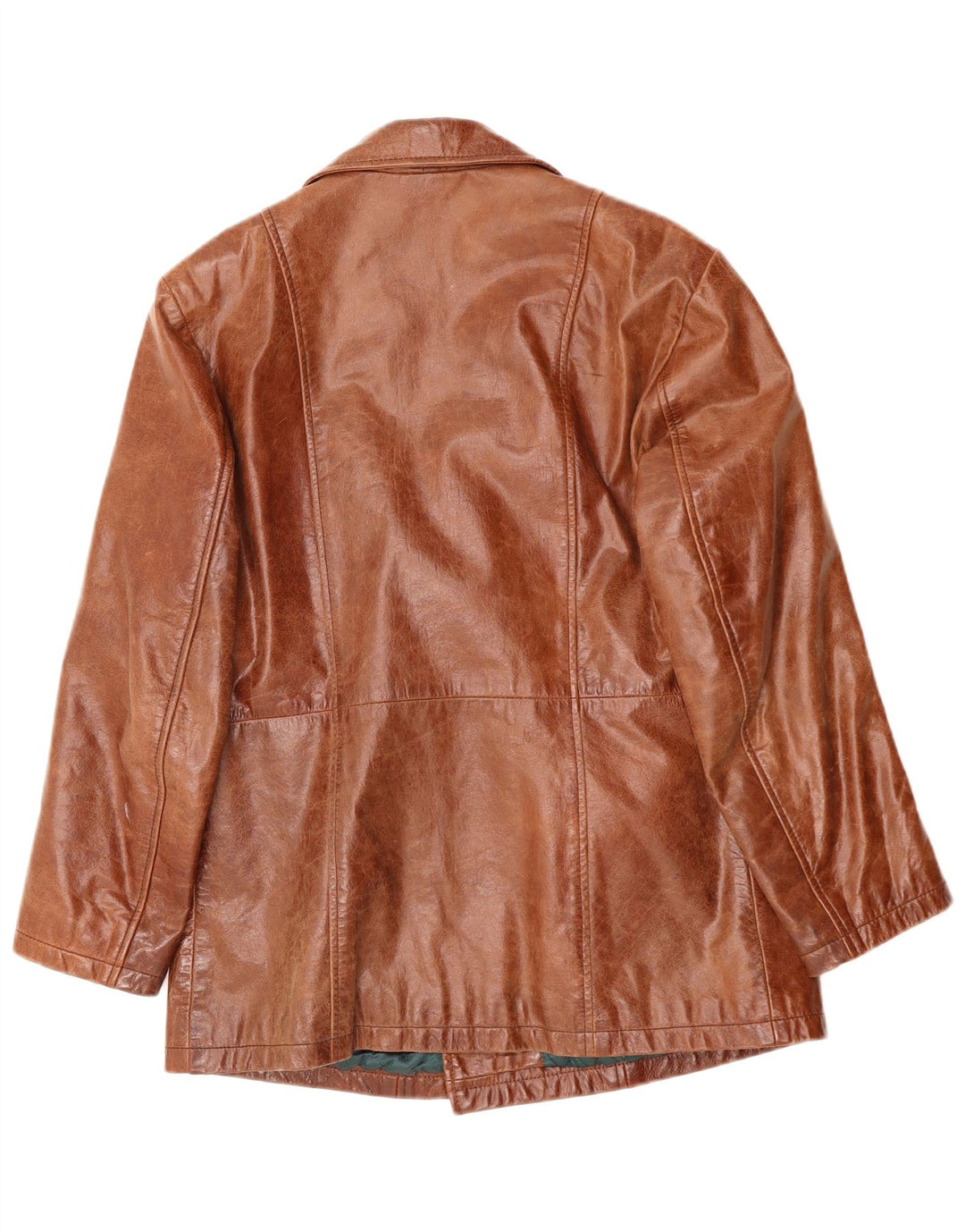 VINTAGE muški kožni kaput UK 38 Srednje smeđa koža