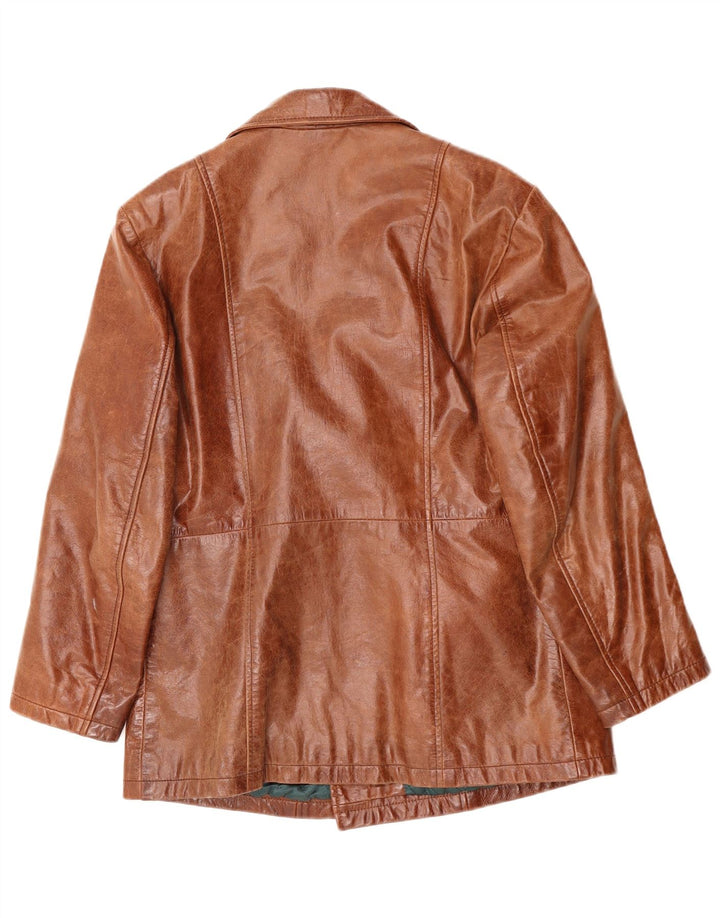 VINTAGE muški kožni kaput UK 38 Srednje smeđa koža