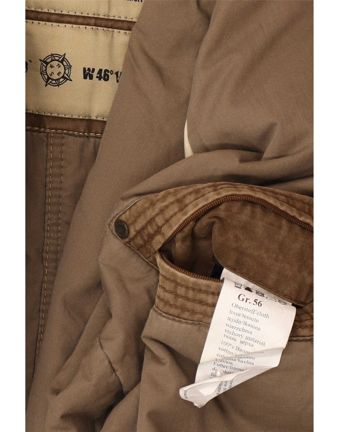 Camel Active muška vojna jakna IT 56 3XL smeđi pamuk