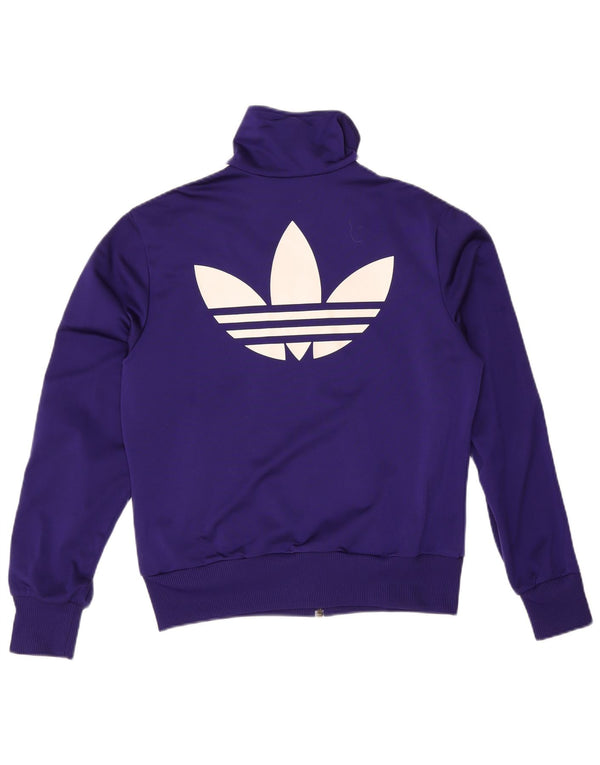 Adidas Womens Tracksuit Top Jacket IT 42 Medium Purple Polyester