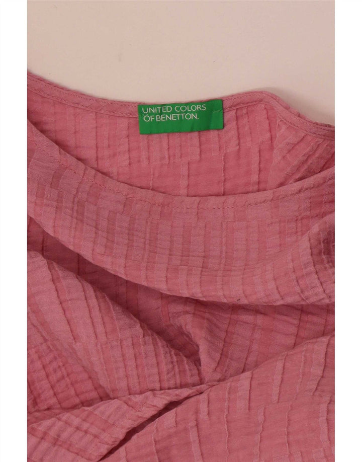 Benetton ženski gornji dio kratke bluze dugih rukava UK 14 srednje ružičaste boje