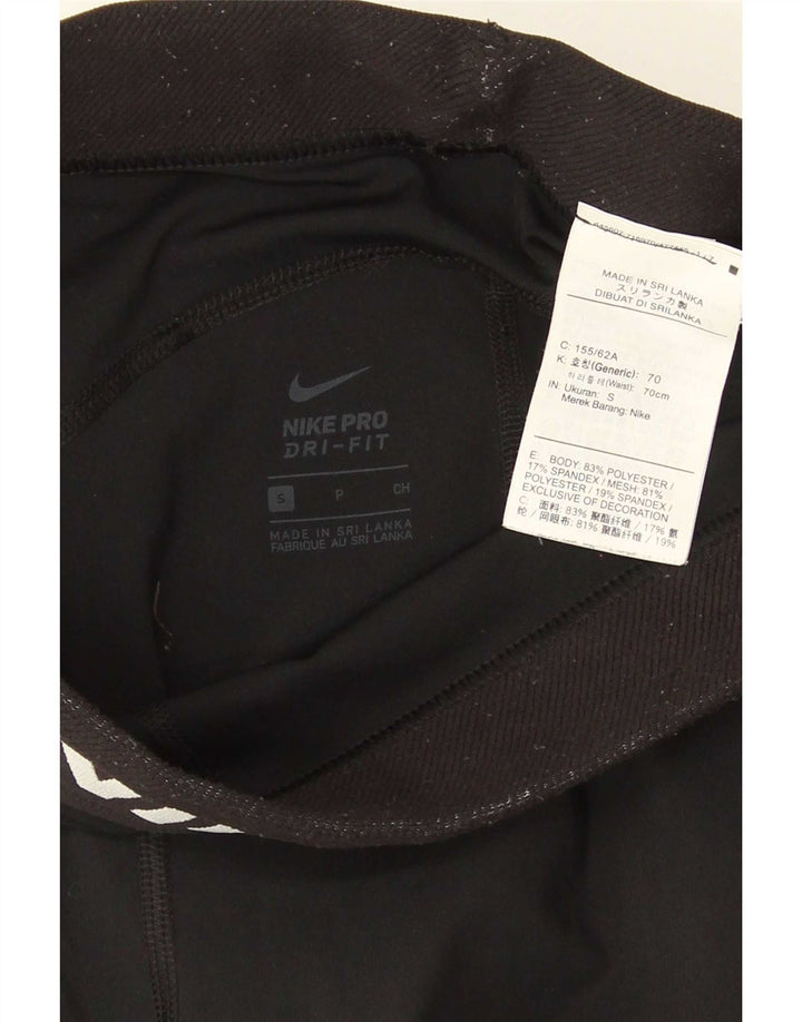 Nike Ženske Dri Fit Graphic Leggings UK 10 Male crne poliesterske