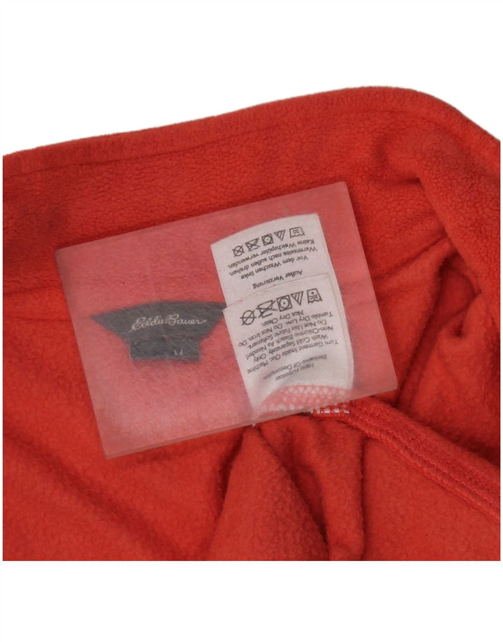 EDDIE BAUER Ženski džemper od flisa s patentnim izrezom UK 12 Srednje narančasti poliester