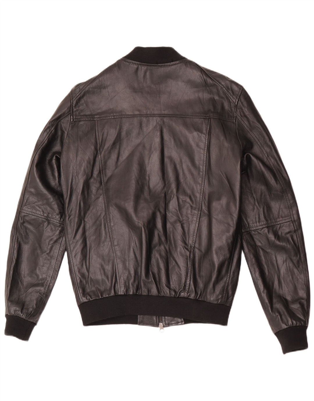 Vintage muška bomber kožna jakna IT 48 srednje crna koža