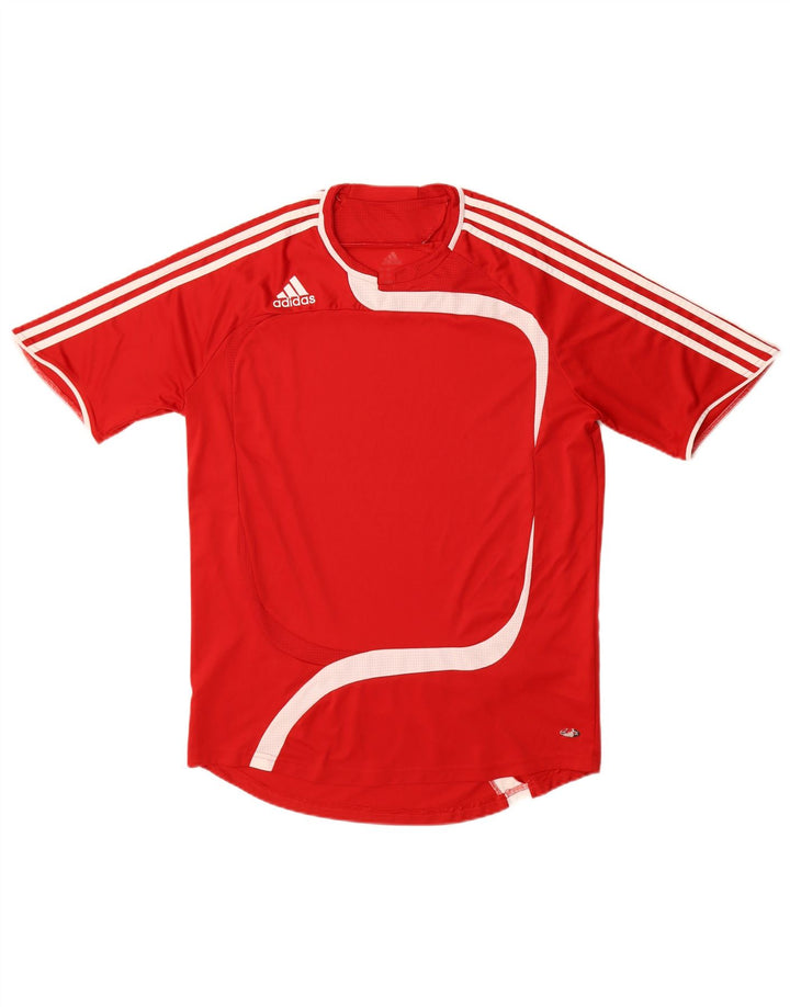 Adidas muška majica kratkih rukava veliki crveni poliester u boji