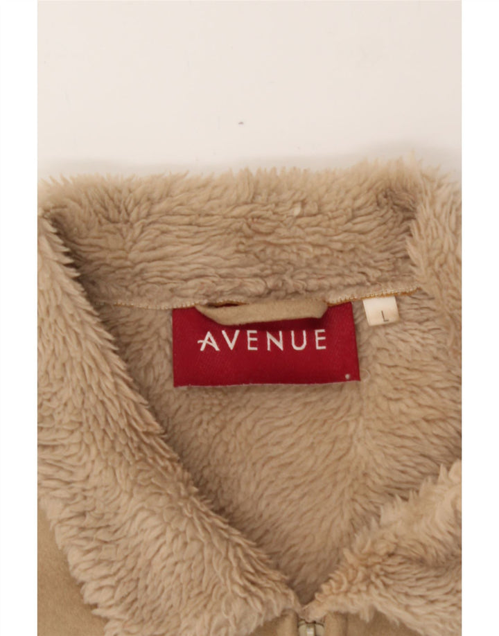 AVENUE Womens Sherpa Jacket UK 16 Large Beige Polyester Vintage Avenue and Second-Hand Avenue from Messina Hembry 