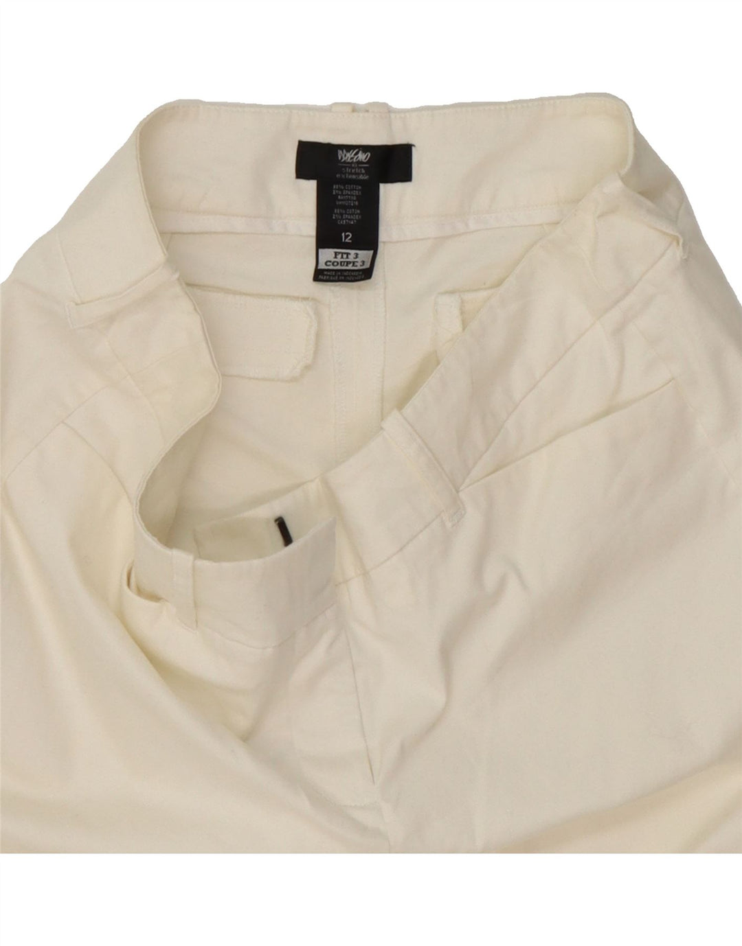 MOSSIMO Womens Casual Shorts US 12 Large W34 White Cotton Vintage Mossimo and Second-Hand Mossimo from Messina Hembry 