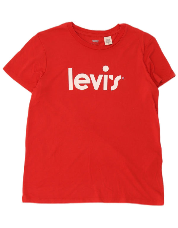 Levi's ženska majica kratkih rukava s grafičkim motivima UK 12 srednje crvene modalne boje
