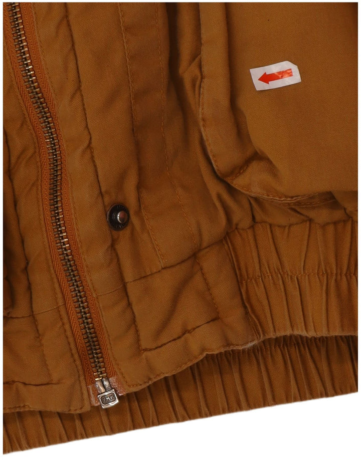 VINTAGE ženska prevelika vjetrovka jakna IT 42 srednje smeđi pamuk