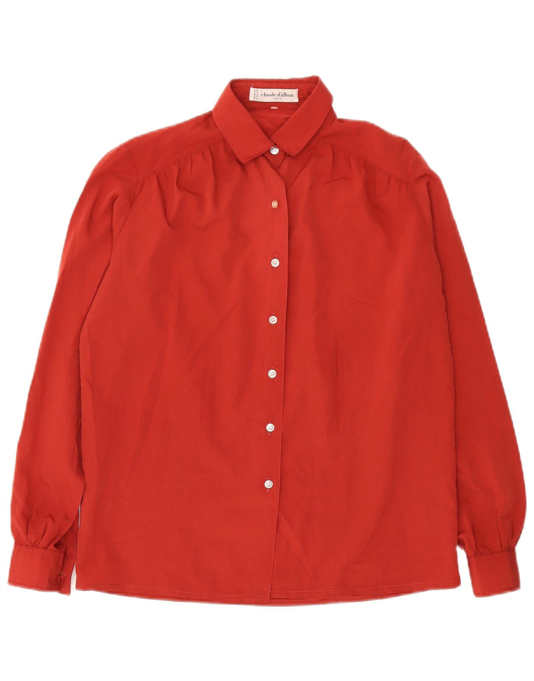 Vintage ženska košulja bluza UK 14 veliki bordo poliester