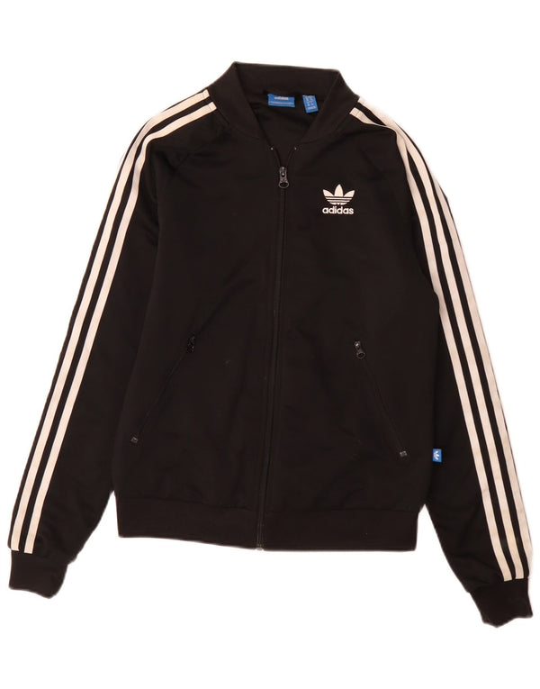 Adidas ženska gornja jakna trenirke s grafičkim motivima UK 6 XS crna sportska