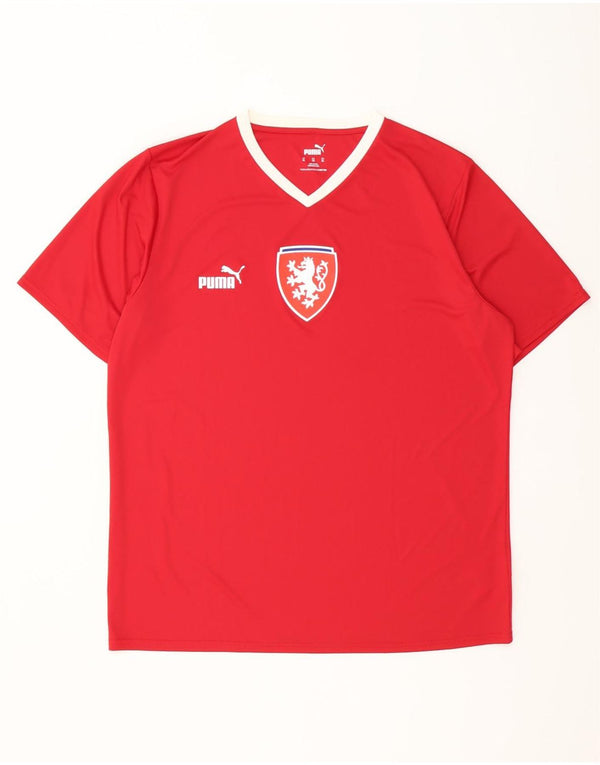 Puma muška majica kratkih rukava s grafičkim motivima XL, crveni poliester
