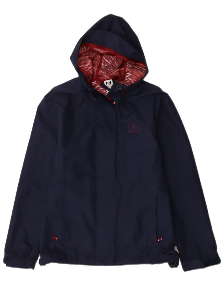 Helly Hansen ženska kišna jakna s kapuljačom UK 14 srednje tamnoplavi poliester