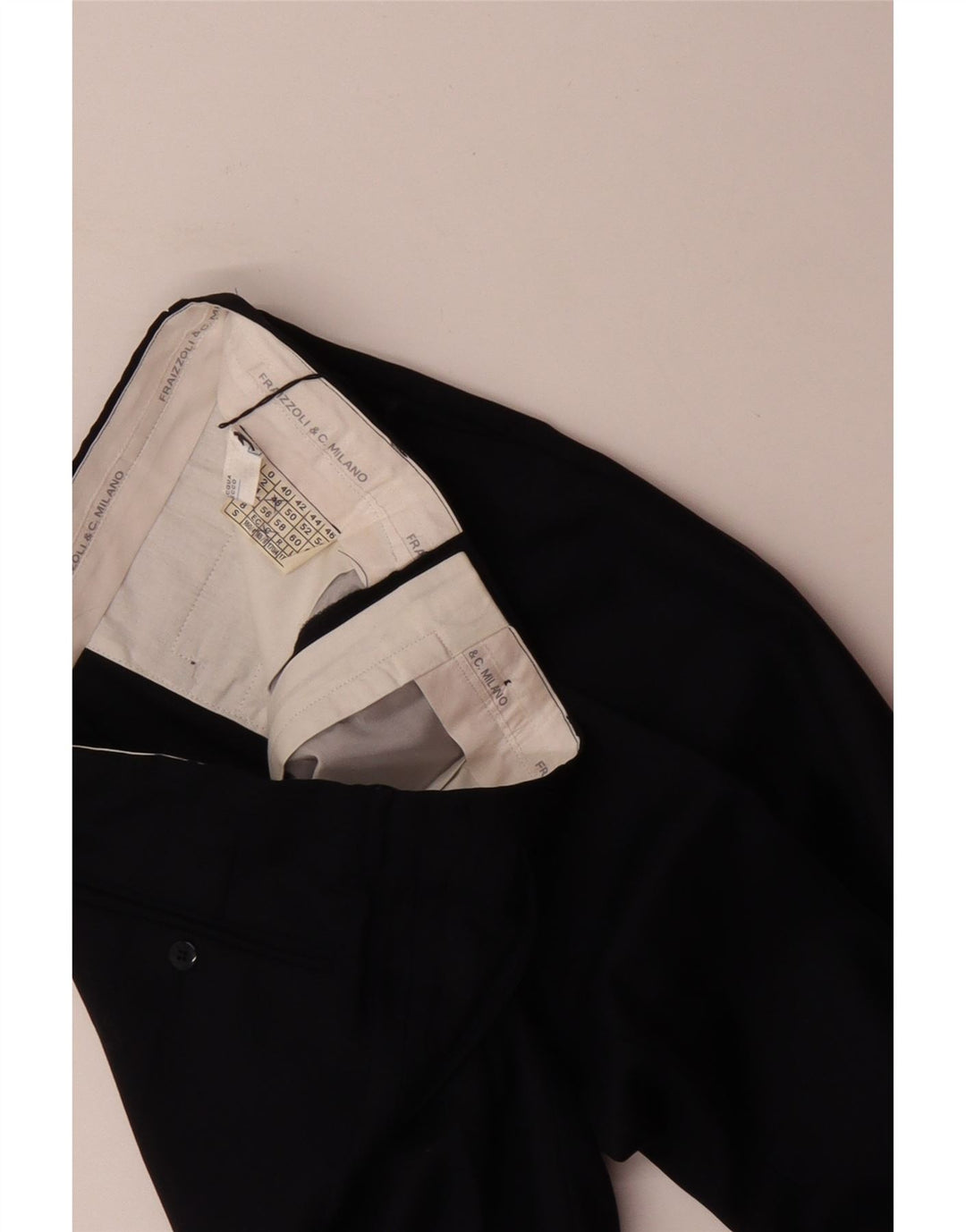 FRAIZZOLI Muške hlače s štipaljkama IT 48 srednje W32 L29 tamnoplave