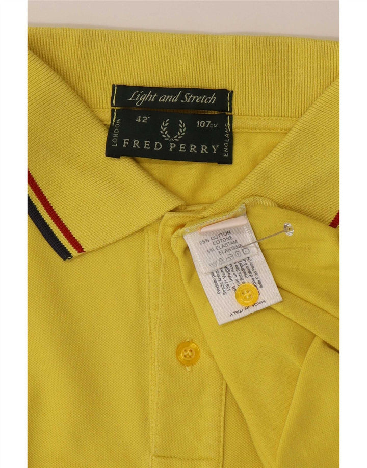 Fred Perry muška polo majica, pamuk na srednje žute pruge