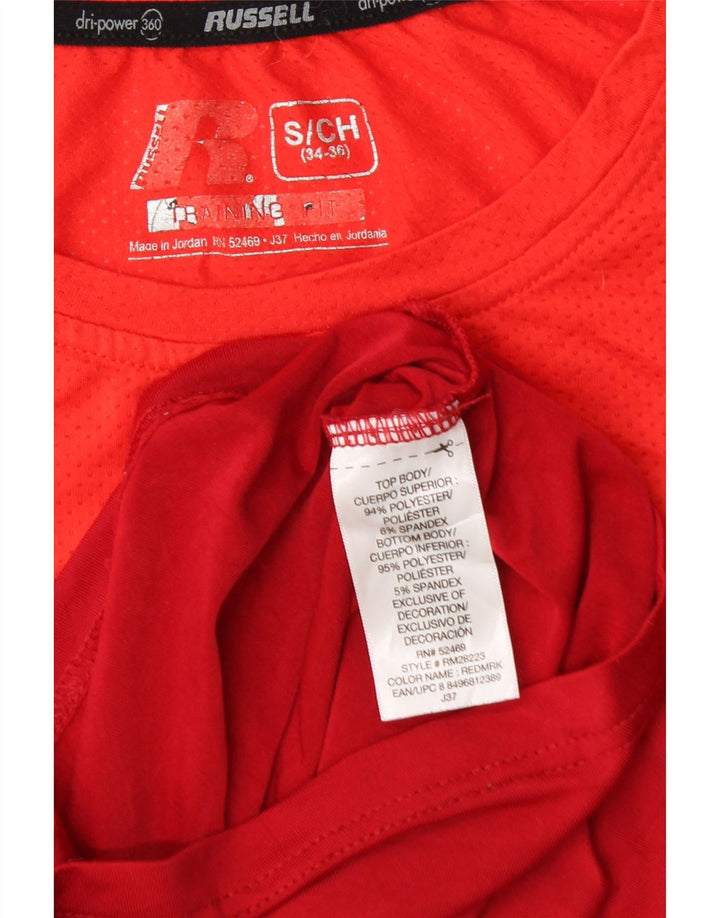 RUSSELL ATHLETIC Muški Dri-Power prsluk Mali crveni Colourblock poliester