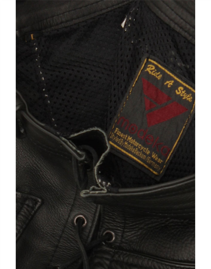 MODEKA ženske kožne moto trkaće hlače velike W30 L31 crne