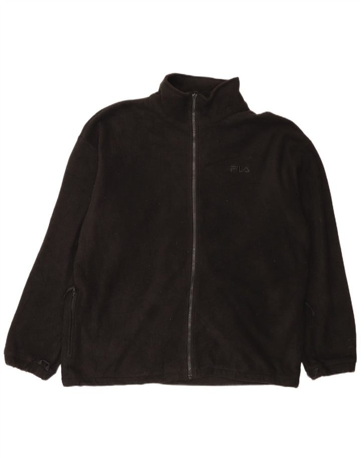 Fila muška jakna od flisa s podstavom UK 44 2XL crni poliester