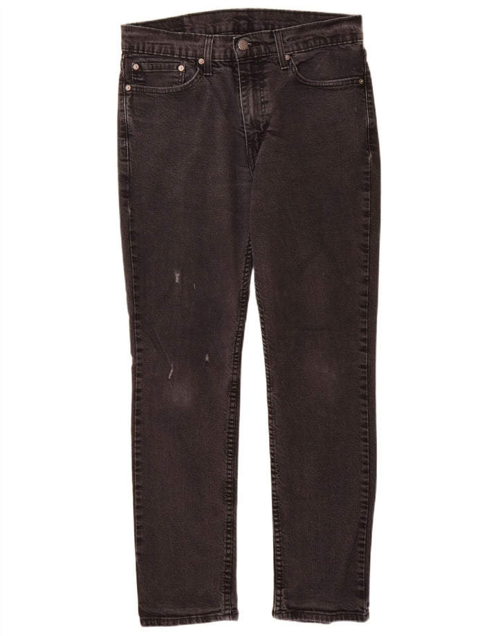 Levi's muške 511 uske traperice s oštećenjem W34 L32 crni pamuk
