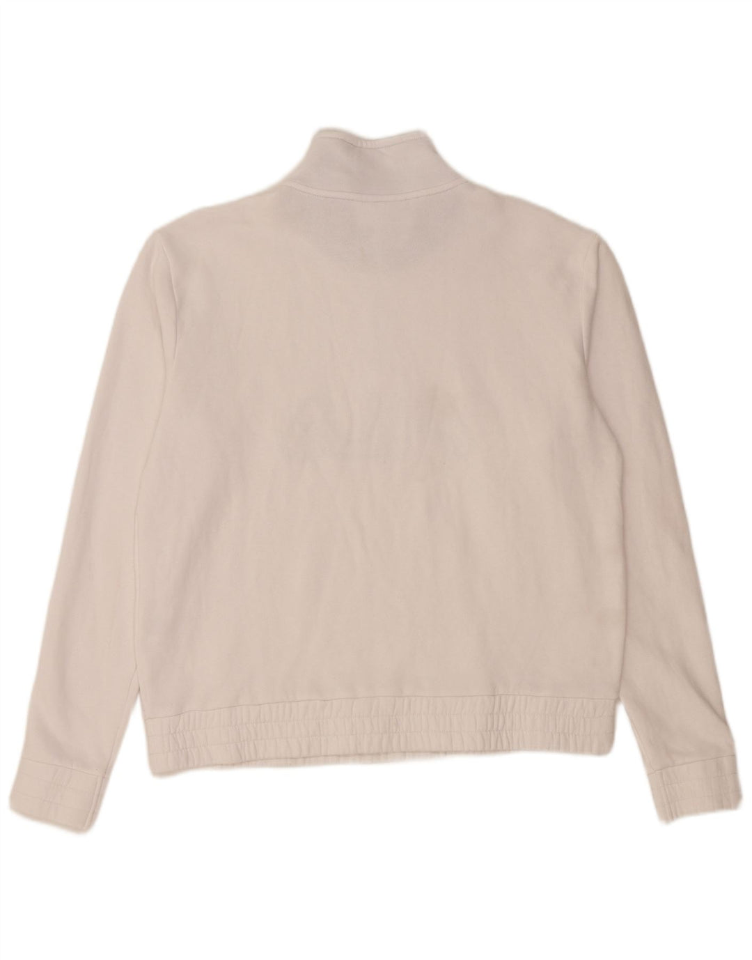 FILA Ženska majica s kratkim izrezom s patentnim zatvaračem UK 16 Veliki bijeli pamuk