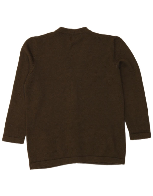 LUISA SPAGNOLI Ženski kardigan džemper UK 18 XL Kaki vuna