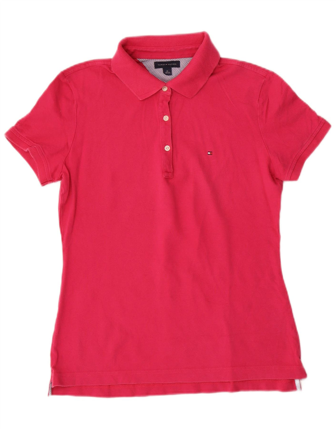 Tommy Hilfiger ženska polo majica UK 12 srednje ružičasti pamuk
