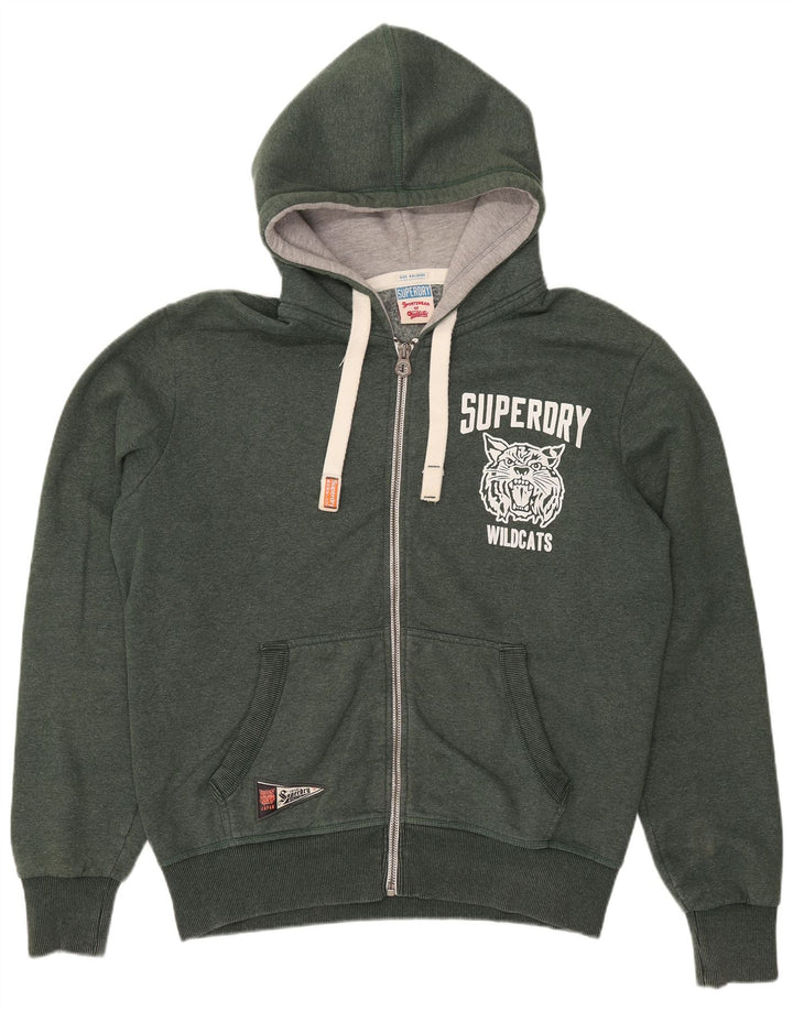 SUPERDRY muški pulover s kapuljačom s grafičkim zatvaračem 2XL kaki poliester