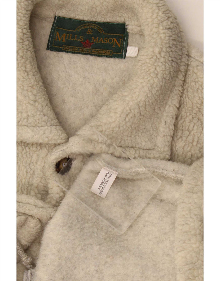 Vintage muška flis jakna UK 42 XL sivi poliester u boji