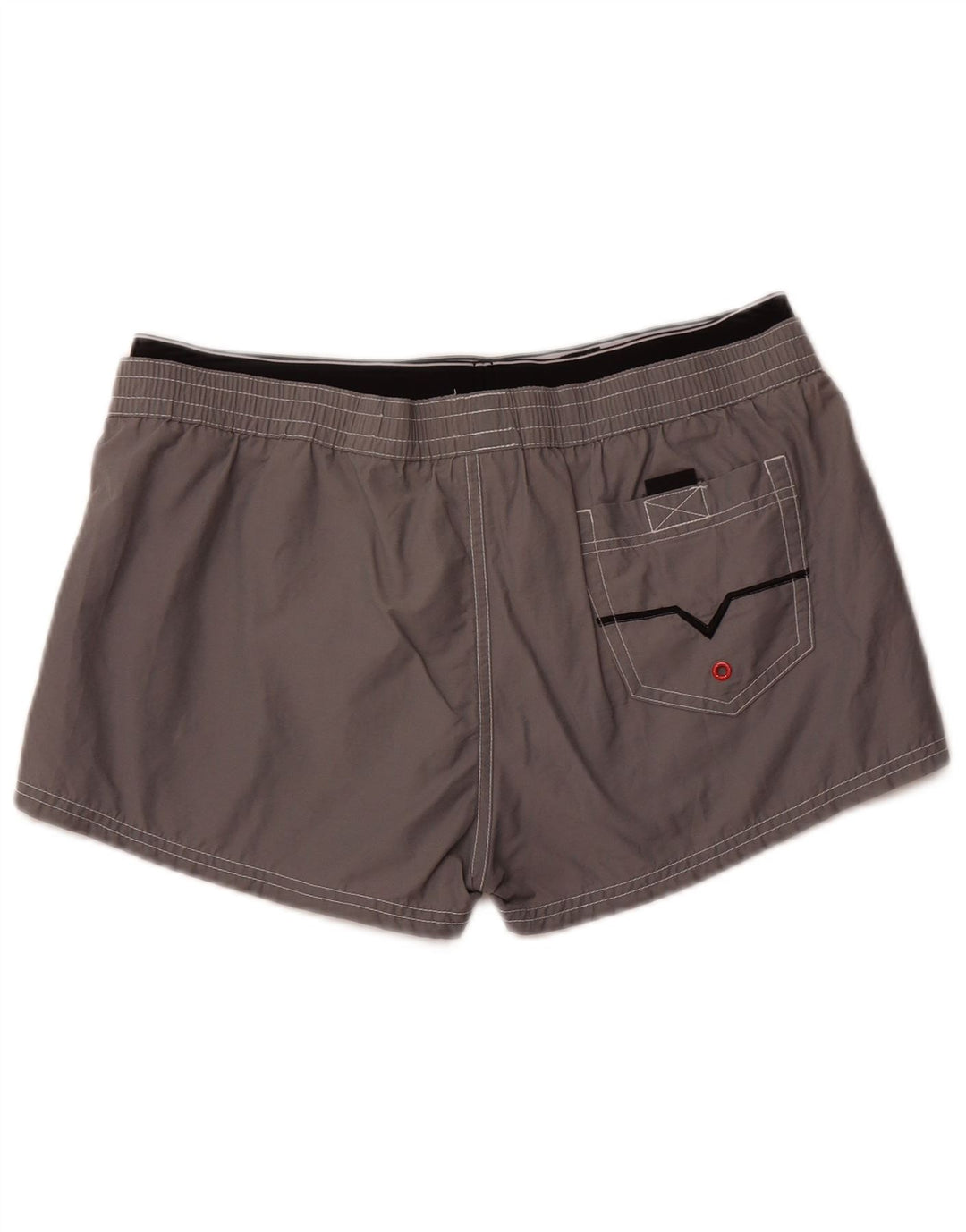 DIESEL Muške kratke hlače za plivanje s grafičkim motivima, veliki sivi pamuk