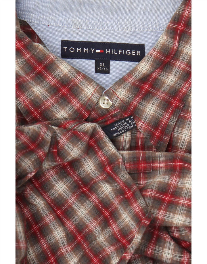 Tommy Hilfiger muška košulja XL crveni karirani pamuk