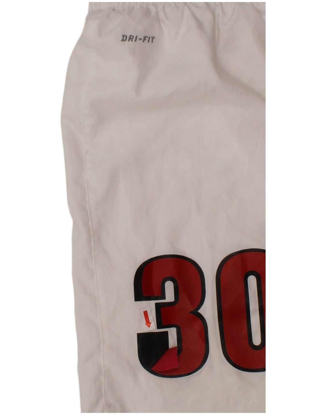 NIKE Boys Dri Fit Graphic Sport Shorts 12-13 Years Large White Poliester