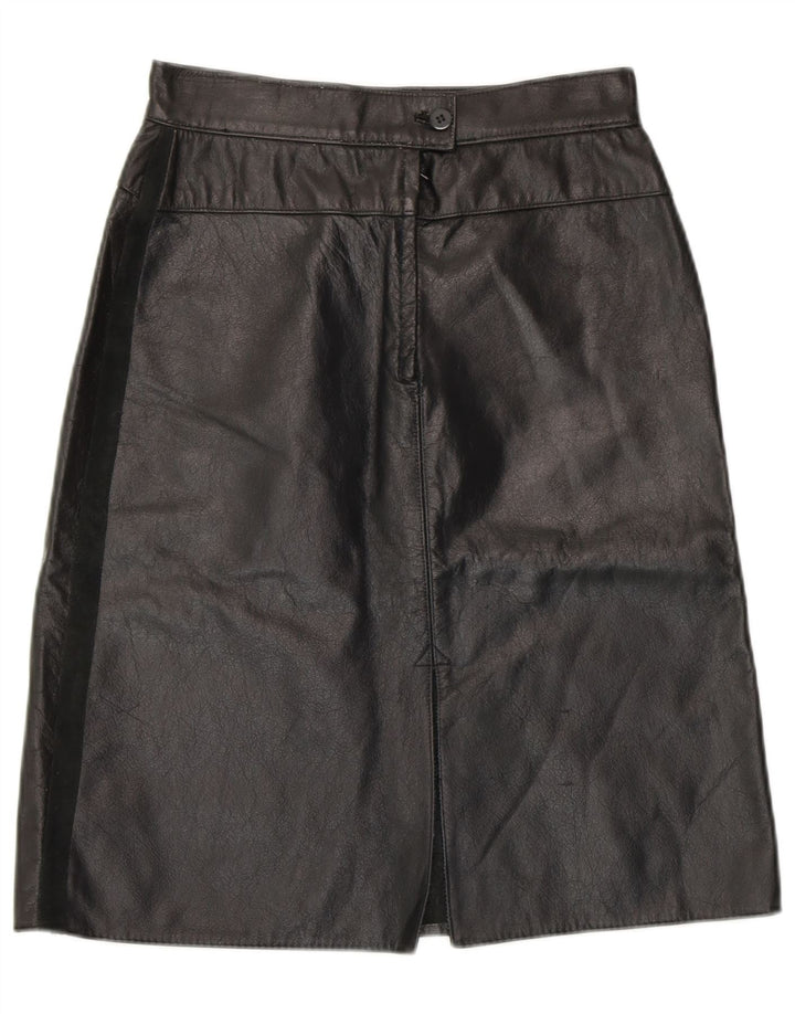 VINTAGE ženska kožna suknja W26 Mala crna