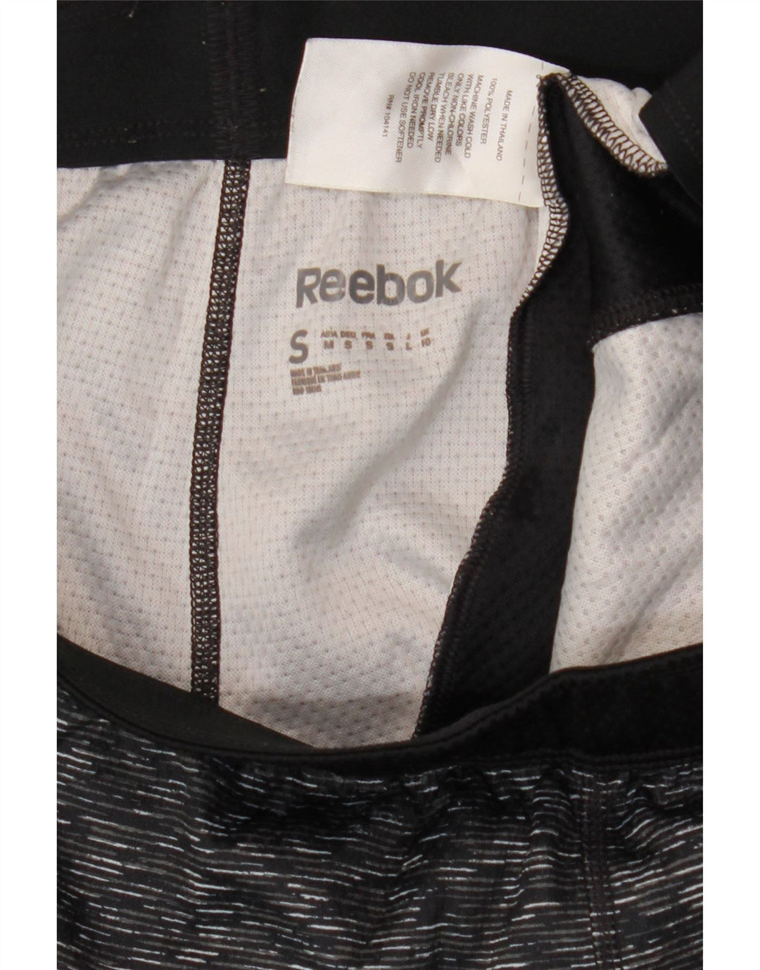 REEBOK Ženske sportske kratke hlače UK 10 Mali sivi flekasti poliester
