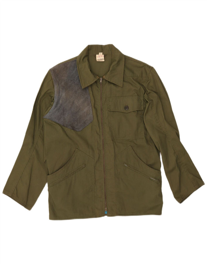 VINTAGE muška pomoćna jakna UK 36 mali kaki poliester