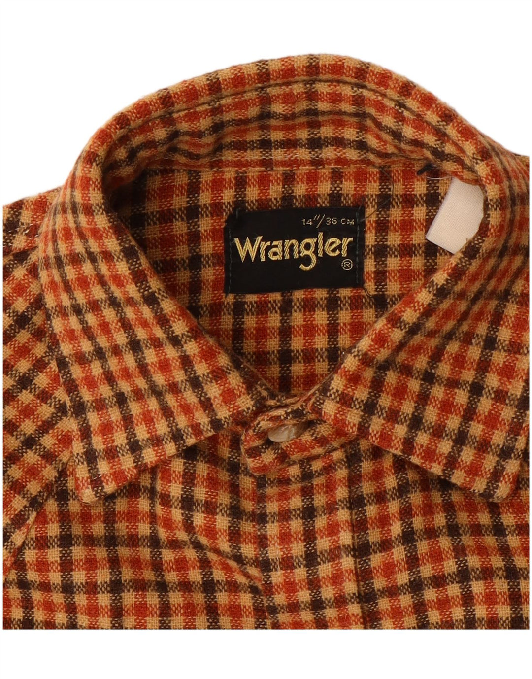 Wrangler muška košulja od flanela veličina 14 mali narančasti karirani