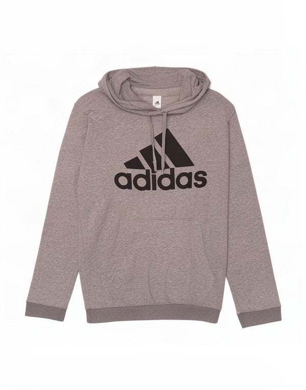 Adidas muška majica s kapuljačom s kapuljačom srednje sive boje s flekama