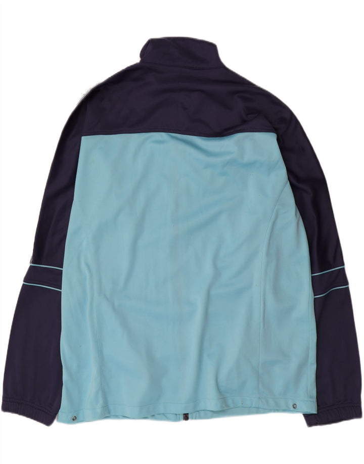 ASICS Mens Graphic Tracksuit Top Jacket XL Blue Colourblock Polyester