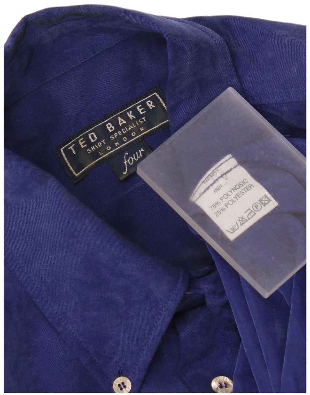Ted Baker muška košulja veličina 4 Large Blue Polynosic
