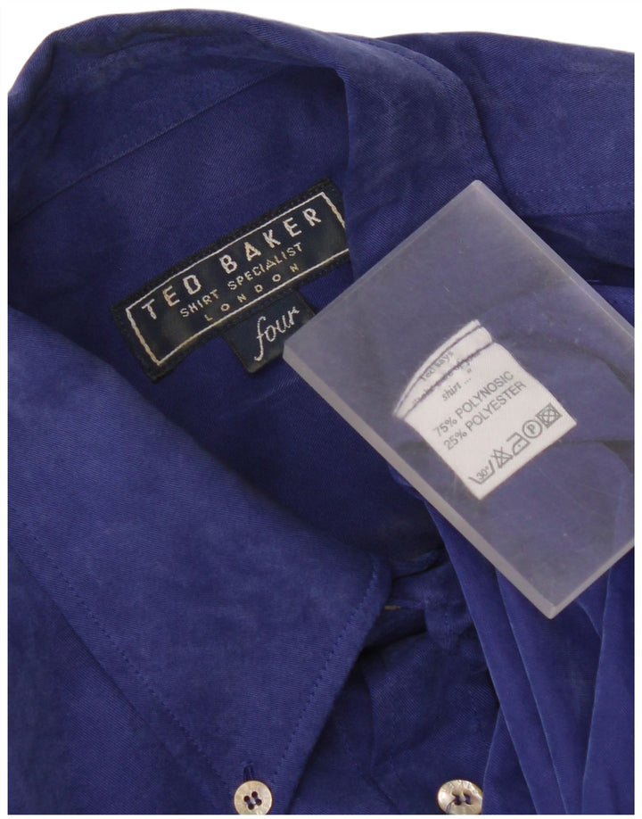 Ted Baker muška košulja veličina 4 Large Blue Polynosic