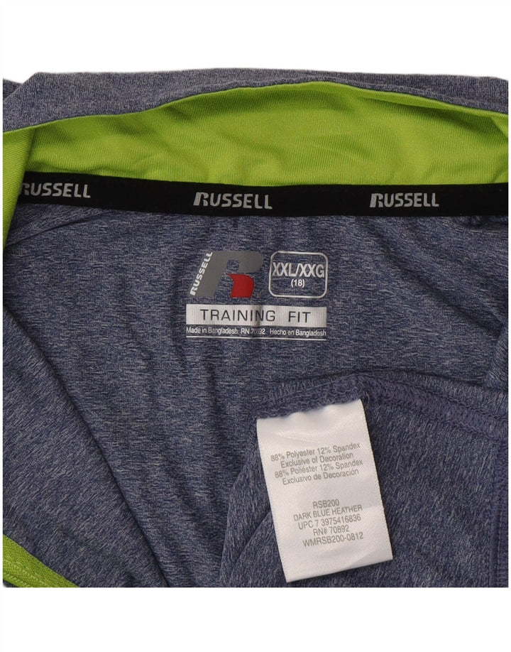 Russell Athletic Boys Pullover Trenirka Top 15-16 Years 2XL Blue Flecked