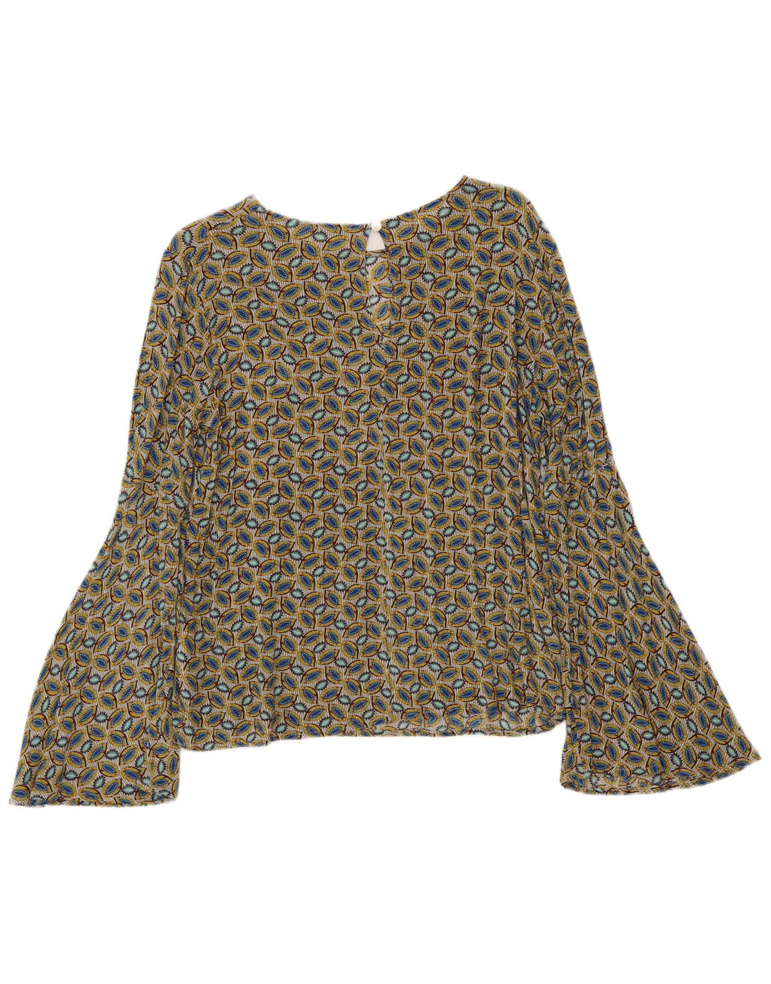 BENETTON Ženski gornji dio bluze s apstraktnim uzorkom UK 14 srednje višebojan