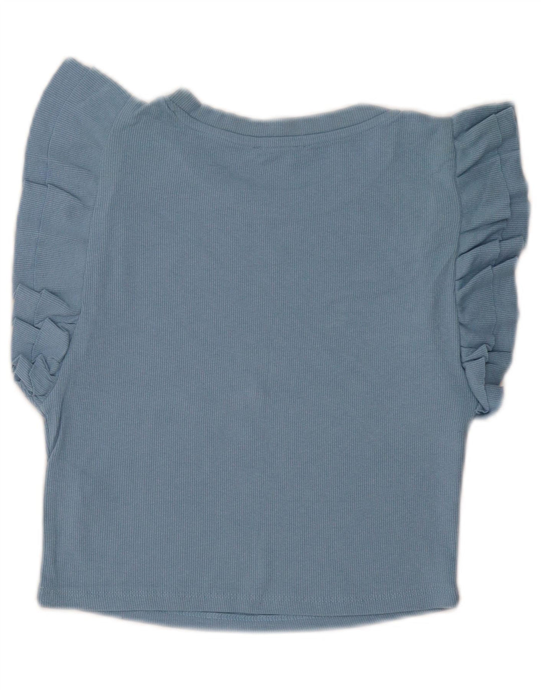 Zara ženski gornji dio kratke bluze UK 14 Large Blue Cotton