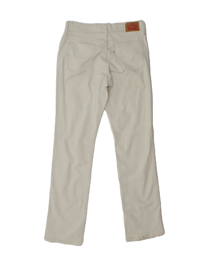 LEVI'S Womens 505 Straight Jeans W27 L31 White Cotton Vintage Levi's and Second-Hand Levi's from Messina Hembry 