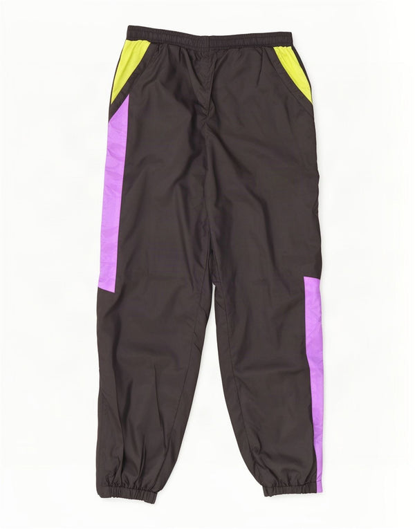 Vintage muške trenirke Hlače Joggers Srednji crni najlon u boji