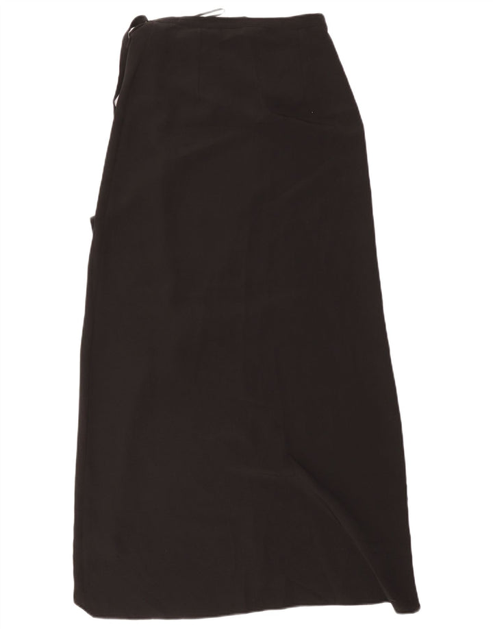 Topshop ženska maksi suknja s omotom UK 8 mala W26 crni poliester