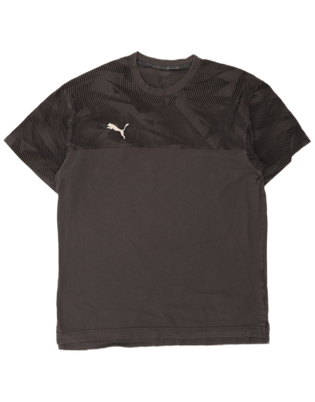 Puma muška majica kratkih rukava Large Grey Geometric Cotton