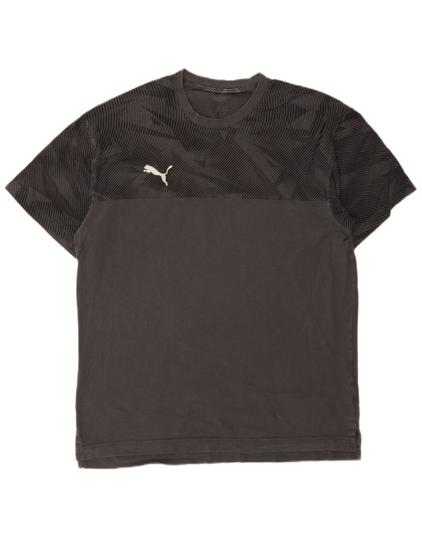 Puma muška majica kratkih rukava Large Grey Geometric Cotton