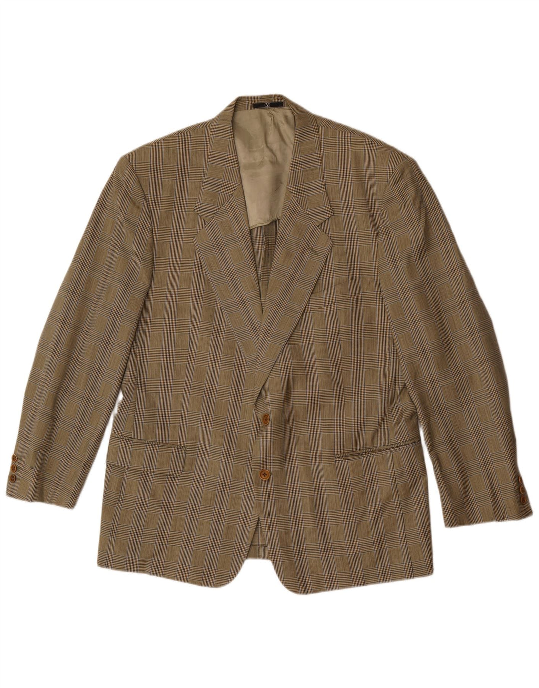 Valentino muška jakna sa 2 gumba IT 56 3XL bež houndstooth